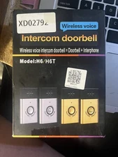 Wireless Voice XD02792 H6/H6T Intercom Doorbell 2-way Talk Monitor with 1*Outdoo