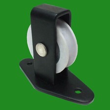 4x Pulley Single Nylon Wheel For Washing Line or Rope in Steel Mounting/Fixing
