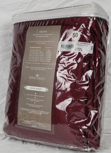 Royal Velvet Encore Lined Rod-Pocket Back-Tab Panel 50” x 72” Palmetto Red - Picture 2 of 4