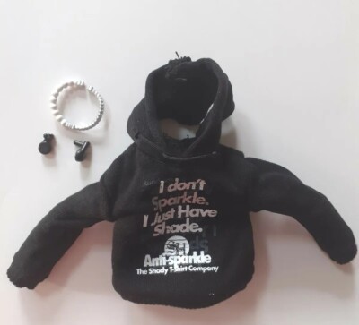 ShadowHighDollsClothes Rexx McQueen Serie 2 Logo Hoodie Ohrstöpsel & Halskette NEU