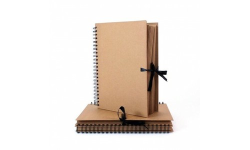Seawhite of Brighton Kraft Brown Paper Wire Bound Sketch / Display Book A3 - Picture 2 of 2