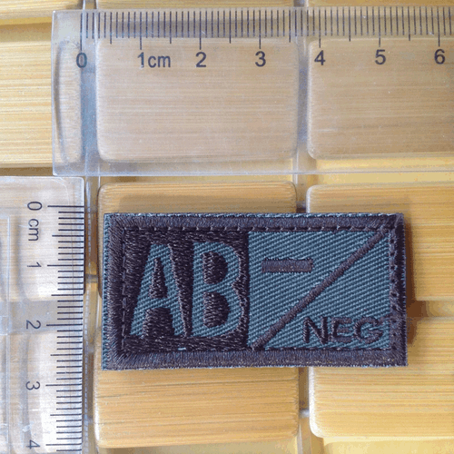 Military Blood Type AB- Negative Tactical Army Embroidered Patch PATCHES - Picture 4 of 4
