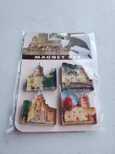 San Antonio Missions National Historic Park Souvenir Magnets Texas Set 4 New 