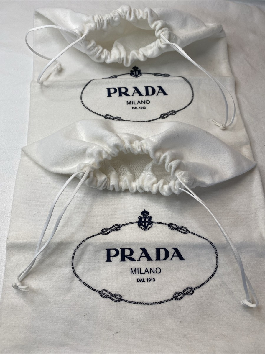 PRADA Milano Dust Bags Drawstring 13 X 8.5” Set of 2  display picture 1