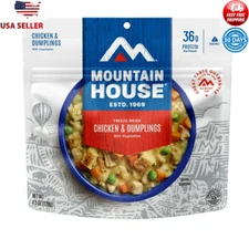 Quick Prep Freeze-Dried Chicken Dumplings Camping Meal New 2-Serving Pouch