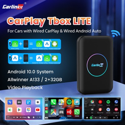 Carlinkit Carplay Ai Kit Tbox Lite 32G Wireless Android Adapter Youtube Netfilx