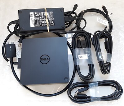 Dell TB18DC ThunderBolt Docking Station w/ OEM 180w AC+USB-C+HDMI+USB 3.0+DP