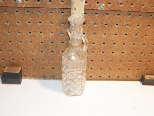 Vintage Klarglas Öl oder Essig Kruzifix mit Stopfen - Bild 5 von 5