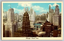 Postcard - Aerial View, East From The Kemper Building, Chicago