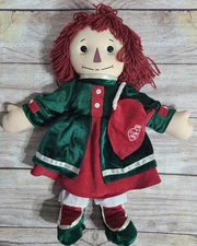 Vintage Applause Plush Holiday Keepsake Raggedy Ann Cloth Rag Doll 17" 2001
