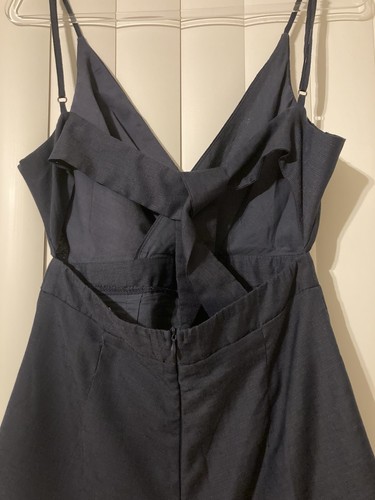 Showpo Navy Blue Sleeveless Backless Romper Size 6 Summer Resort Vacation Sexy. - Picture 2 of 7
