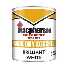 Macpherson Quick Dry Eggshell Paint Brilliant White 2.5l