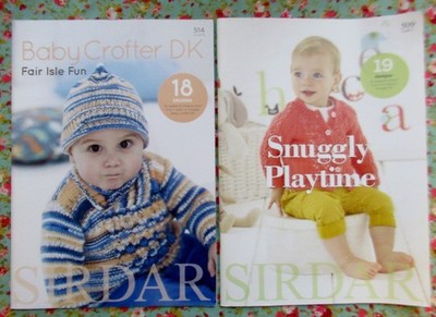 Sirdar Snuggly DK Playtime & Baby Crofter DK Knitting Pattern Books  New