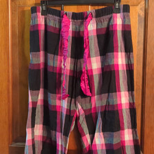 Old Navy Women's Plaid Pajama Pants Multicolor Pink Black Blue Gray M