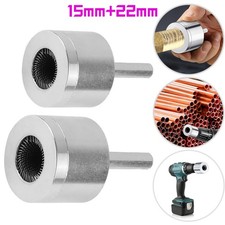 2pcs Copper Pipe Cleaner Sets 15mm+22mm Copper Pipe Cleaner for Drill Silver UK