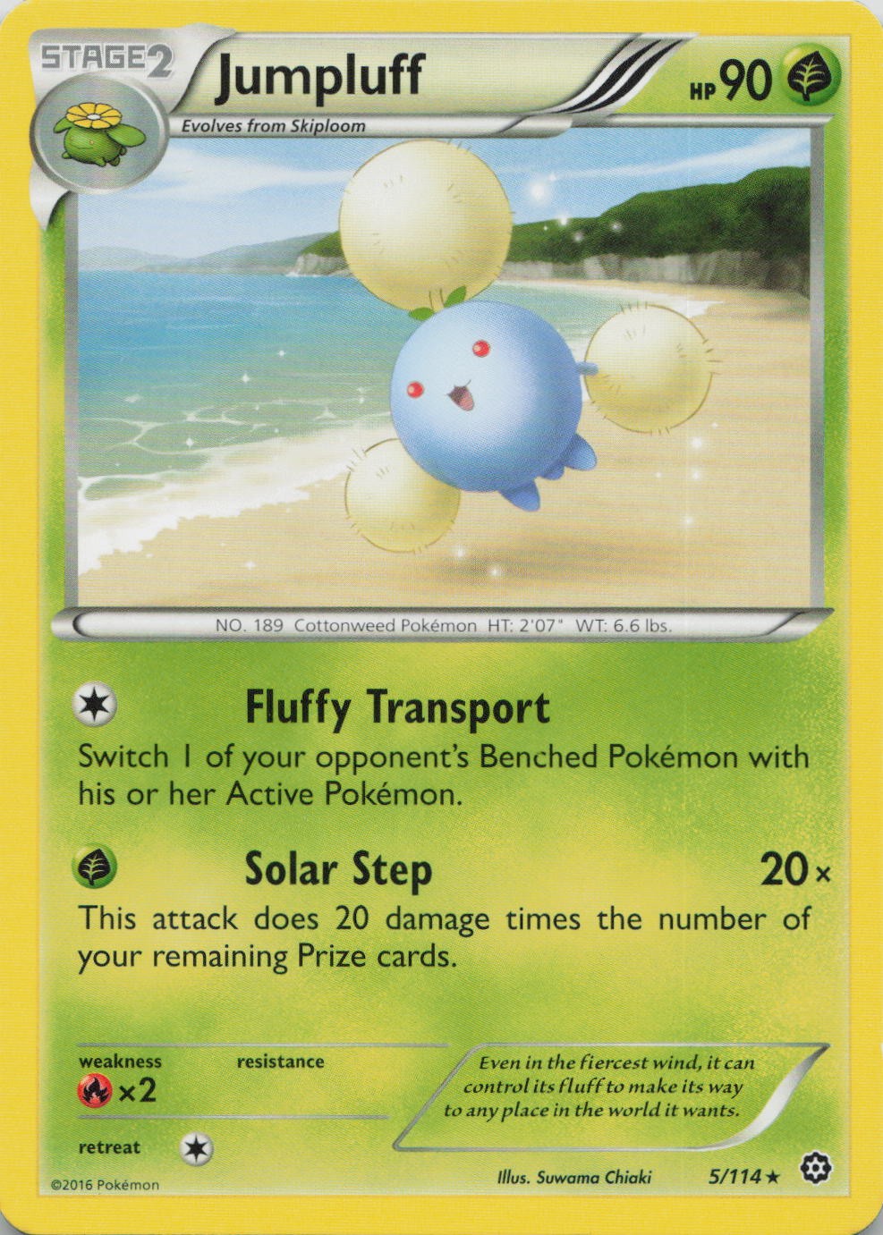 Jumpluff 5/114 Rare Steam Siege Pokemon Near Mint