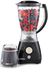 GEEPAS 2-In-1 Food Jug Blender & Smoothie Maker 1.5L Jar 550W Black | Ice Crushe