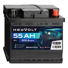HeyVolt 55Ah 12V Start Autobatterie ersetzt 46Ah 50Ah 52Ah 554400053