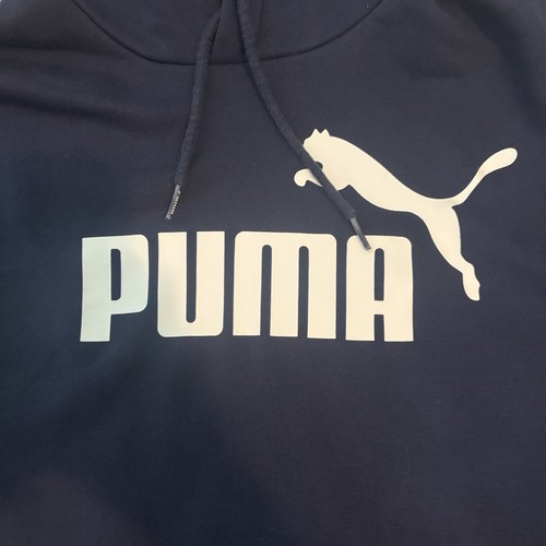 PUMA Youth Navy Blue Hoodie Long Sleeve, Drawstring & Kangaroo Pocket, Size XS - Picture 2 of 6