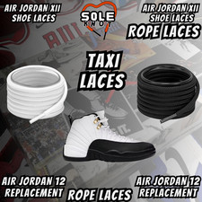 Retro 12 Taxi shoe laces AJ12 Premium Replacement Rope Round Shoe Laces
