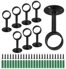 8 Pack Ceiling Mount Curtain Rod Bracket, Flange Closet Holder, Heavy Duty St...