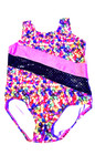 GK Elite Sportswear Girls Multicolor Bubbles Swimsuit Large — photo 1