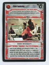 Star Wars CCG Decipher Death Star 2 Rebel Leadership Rare Card SWCCG TCG 2000
