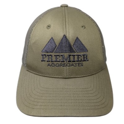 Premier Aggregates Mesh Back Trucker Hat Green Small Outdoor Richardson