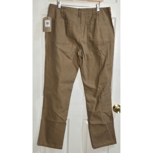Frye, Frye and Co Mens Utility Canvas Pants 34x32 Ermine Brown Double Knee Workwear