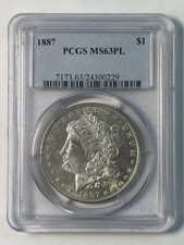 1887 P Morgan Silver Dollar PCGS MS-63 PROOF LIKE