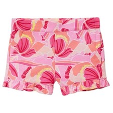 Janie and Jack Peony Pink Ruffle Short Girls 10 Adjustable Waist Hidden Zipper
