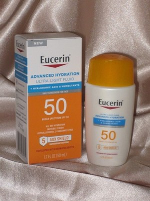 EUCERIN ADVANCED HYDRATION ULTRA-LIGHT SUNSCREEN FLUID FACE SPF 50 - 50 ml.NEW!