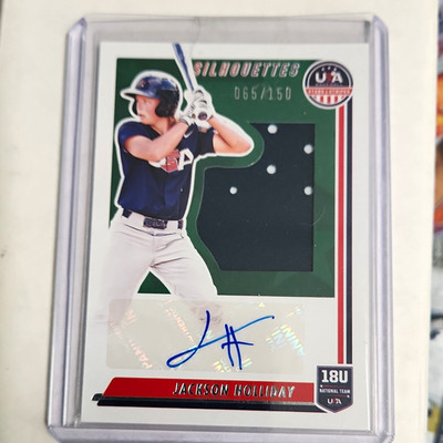 Panini 2022 Stars & Stripes Jackson Holliday SIL-JH1 Auto Jersey RC /150