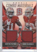 2013 Spectra Rookie Combo Materials Red 13/25 Vance McDonald Quinton Patton 0c3