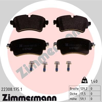 Zimmermann BremsbeläGe Hinten (22308.175.1) FüR A6 C8 Allroad Audi Q7 A5 A4 B9-image