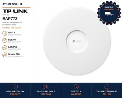 TP-Link Omada EAP772   Wi-Fi 7 BE9300 Ceiling Mount Access Point | New Sealed