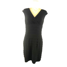 American Living Dress Black Wiggle Size 10 Cross Cross Sleeveless