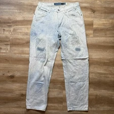 Levis SilverTab Jeans Men 32x32 Relaxed Baggy Acid Arctic Blue Patch Vintage 90s