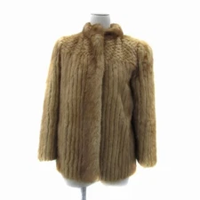 Mink Fur Coat Short Length Plain 6 M Brown sy31 Used 5865f19a20673d90937085b6fd8