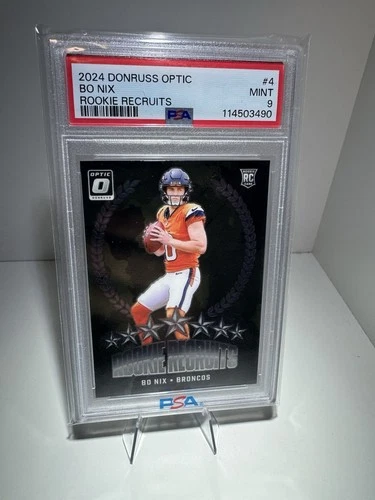 2024 Panini Donruss Optic Bo Nix Rookie Recruits #4 RC PSA 9