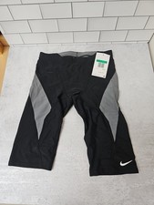 Nike NX Swim Shorts Medium 30 Black Gray Colorblock Performance Jammer NWT