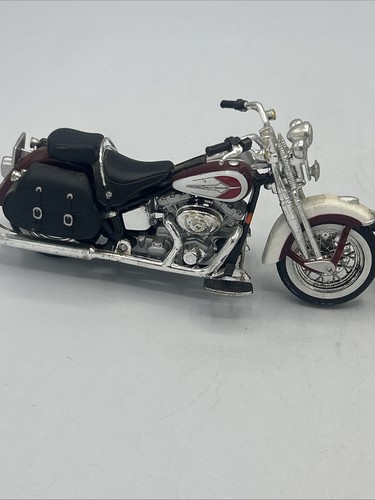 Vtg 2 Maisto Harley Davidson Flsts Heritage & Flstf Fat Boy Diecast Motorcycle - Picture 4 of 15