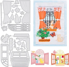 Window Background Cutting Dies Metal Scrap-Booking Die Cuts Embossing Dies Stenc