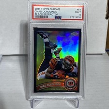 2011 Topps Chad Ochocinco #319 Black Refractor/299 Bengals PSA 9 Mint Low Pop!D*
