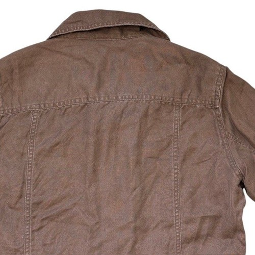 Nomadic Traders Brown Button Down Jacket With Decorative Cuffs and Pockets Sz M - Picture 12 of 15