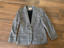 Vintage Pendleton Wool Plaid Blazer Women  s Jacket Size 14 USA Made