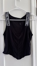 PrettyLittleThing corset-style top with branded straps Size 12