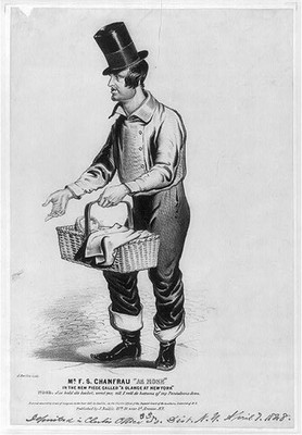Mr. F.S. Chanfrau 'as Mose',in the new piece called 'A Glance at New York',1848