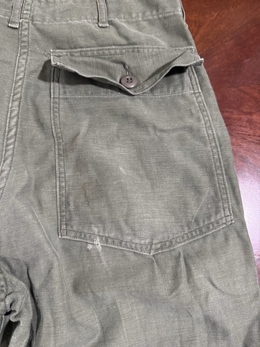 Vintage 1969 32x31 Vietnam Army Trousers OG-107 Sateen Type 1 Hose USA 60s Read Dis - Bild 18 von 20