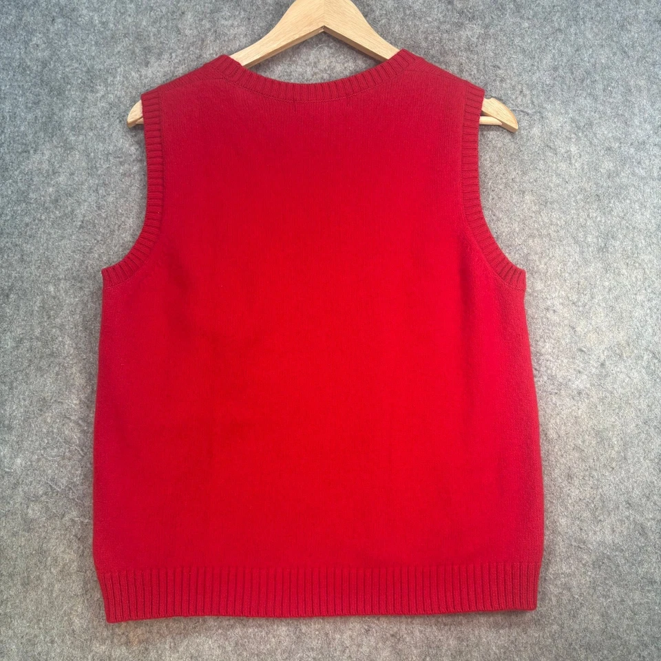 Seasalt Vest Womens Size UK 20 Red Merino Wool Nylon East View Knitted Regular - Image 4 of 4